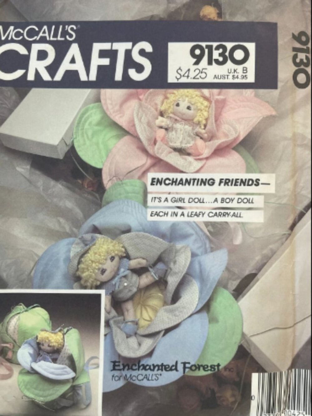 McCalls 9130 Enchanted Forest Friends - It's a Girl; It's a Boy Doll